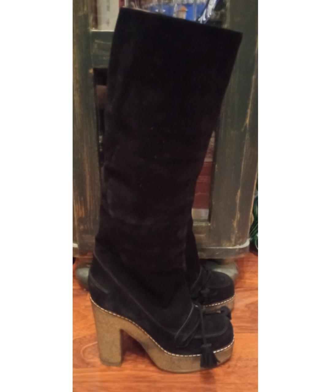 JOHN GALLIANO Черные замшевые сапоги, фото 7