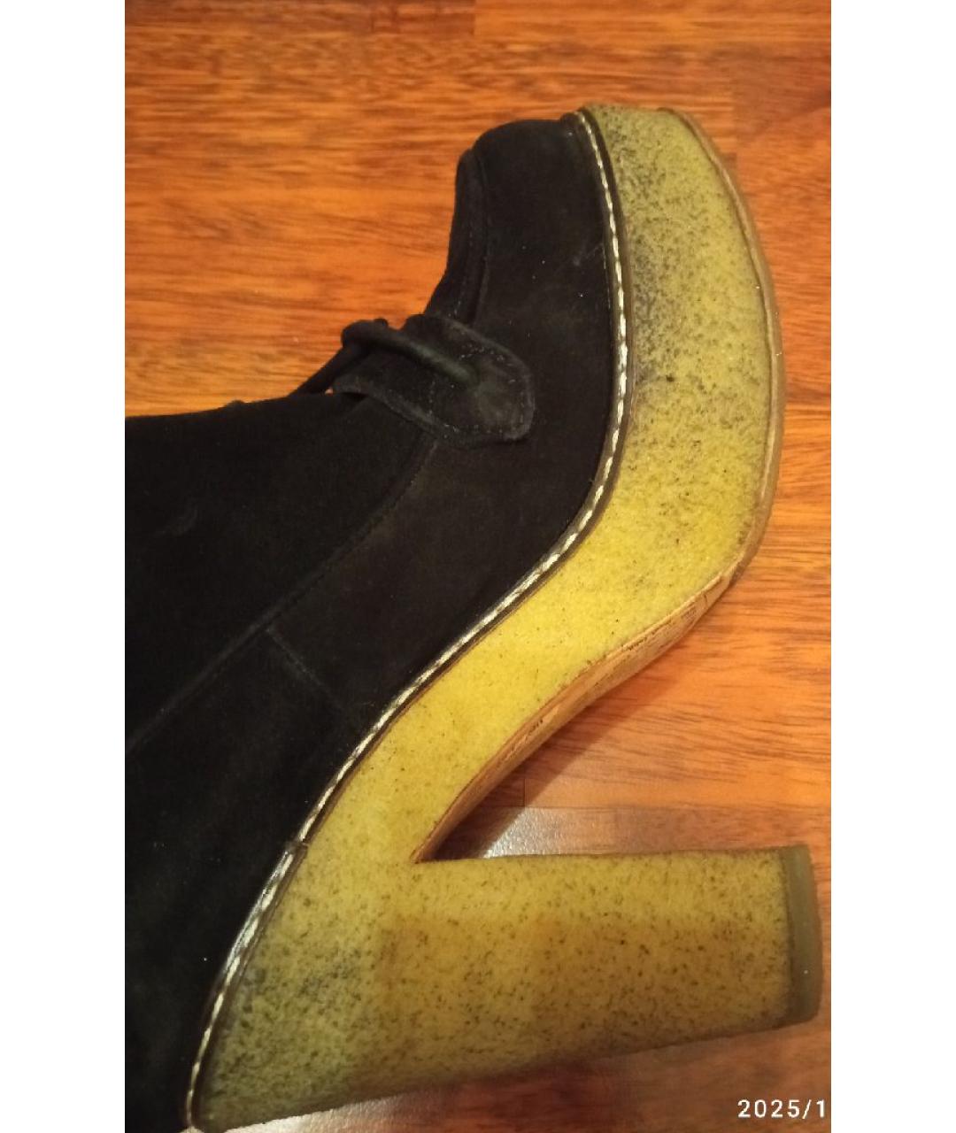 JOHN GALLIANO Черные замшевые сапоги, фото 6