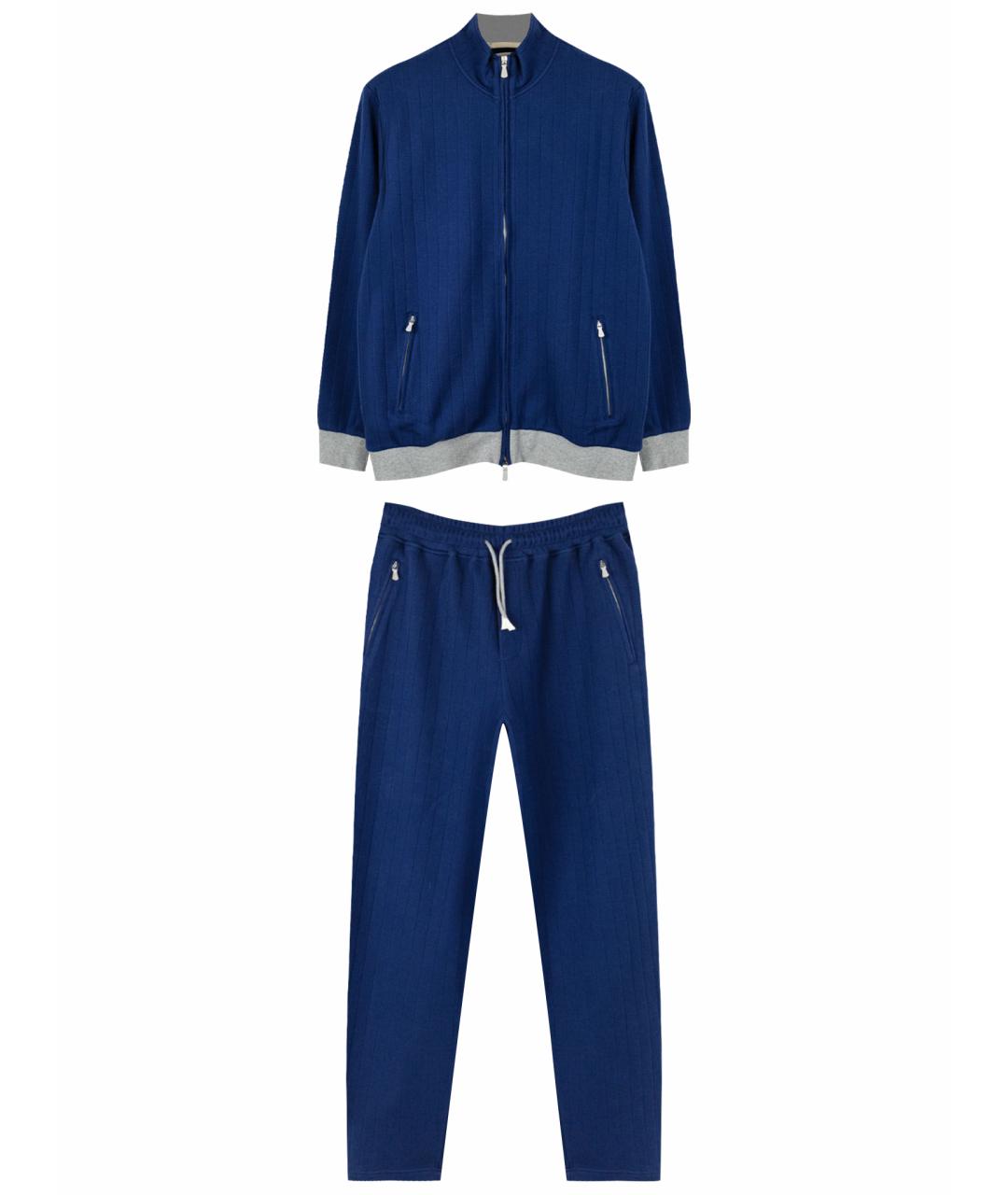 ELEVENTY Темно-синий хлопковый спортивный костюм, фото 1