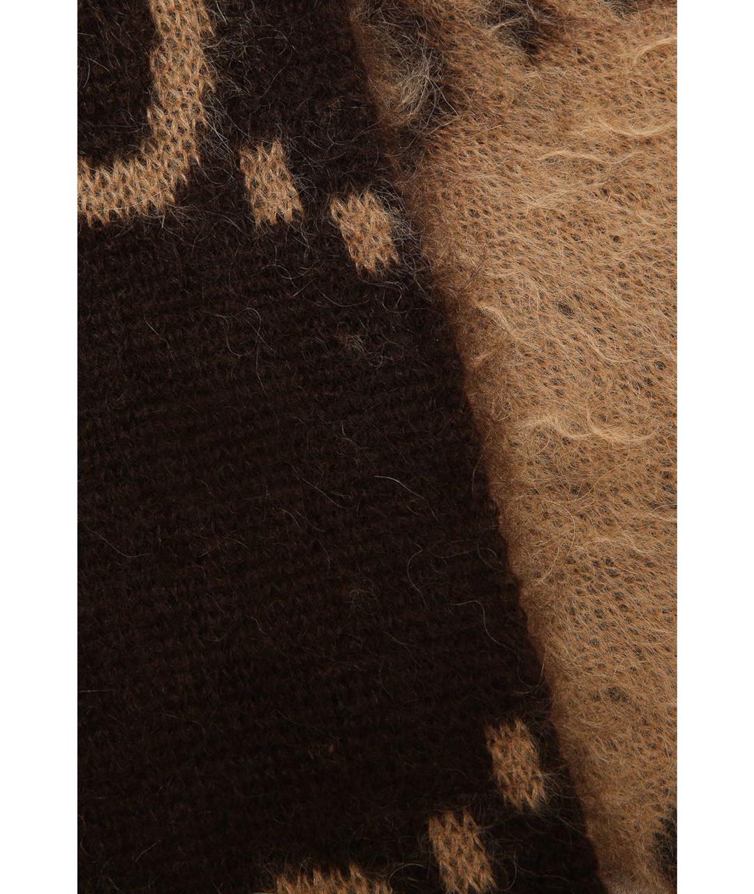 GUCCI Коричневый шарф, фото 3