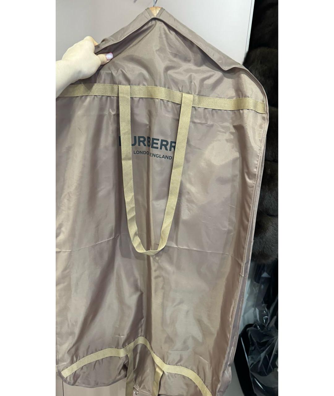 BURBERRY Коричневая хлопко-эластановая куртка, фото 3