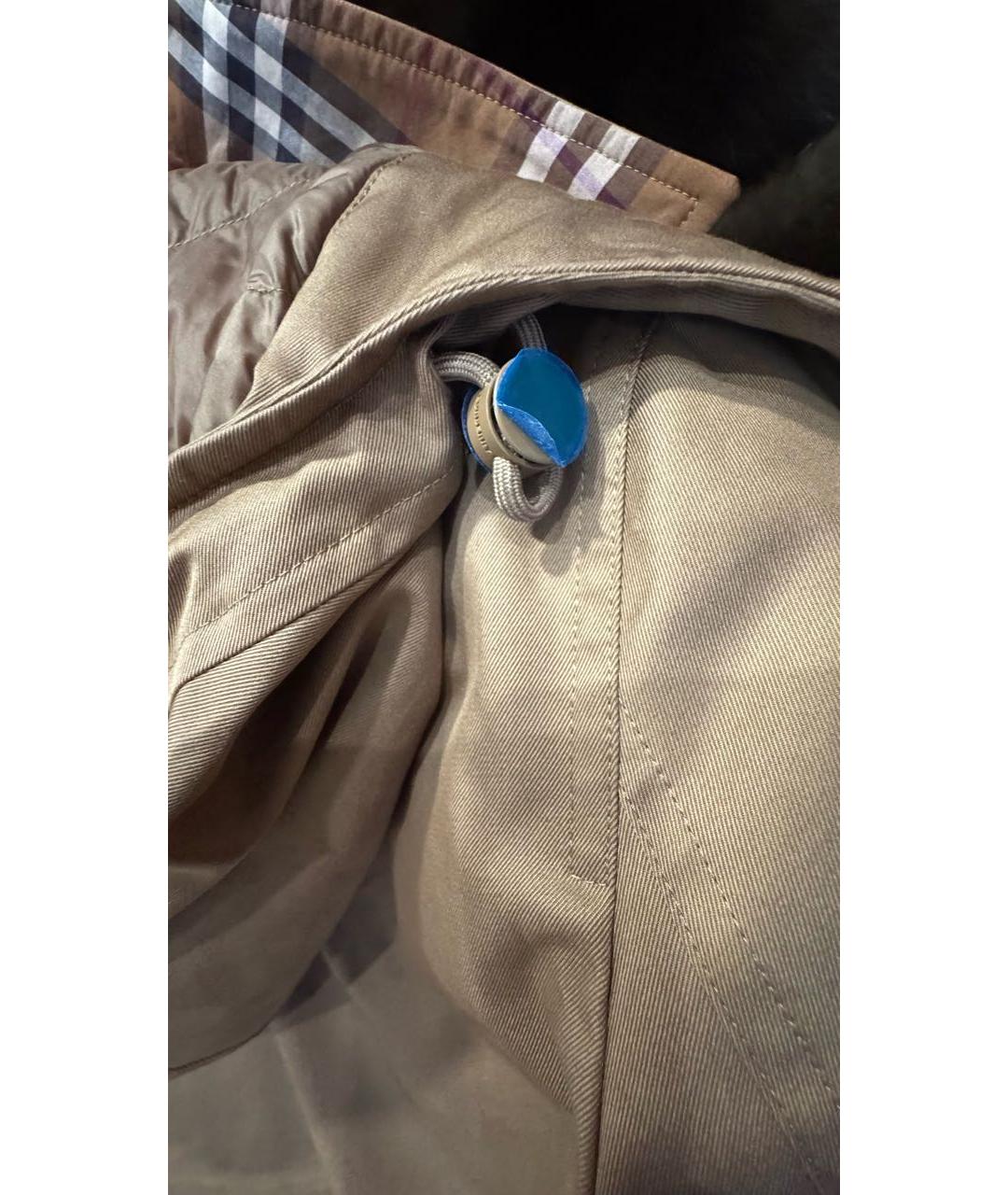 BURBERRY Коричневая хлопко-эластановая куртка, фото 4