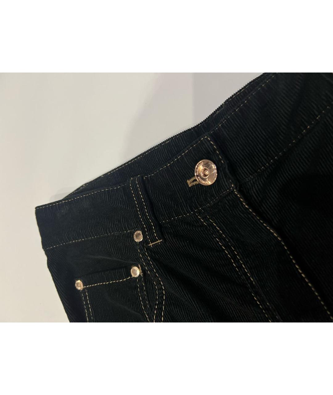 BRUNELLO CUCINELLI Черные хлопковые брюки широкие, фото 7