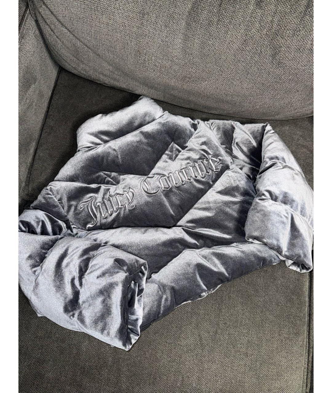 JUICY COUTURE Серый бархатный пуховик, фото 3