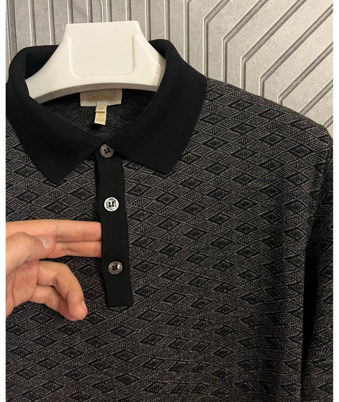 BRIONI Серый шерстяной джемпер / свитер, фото 3