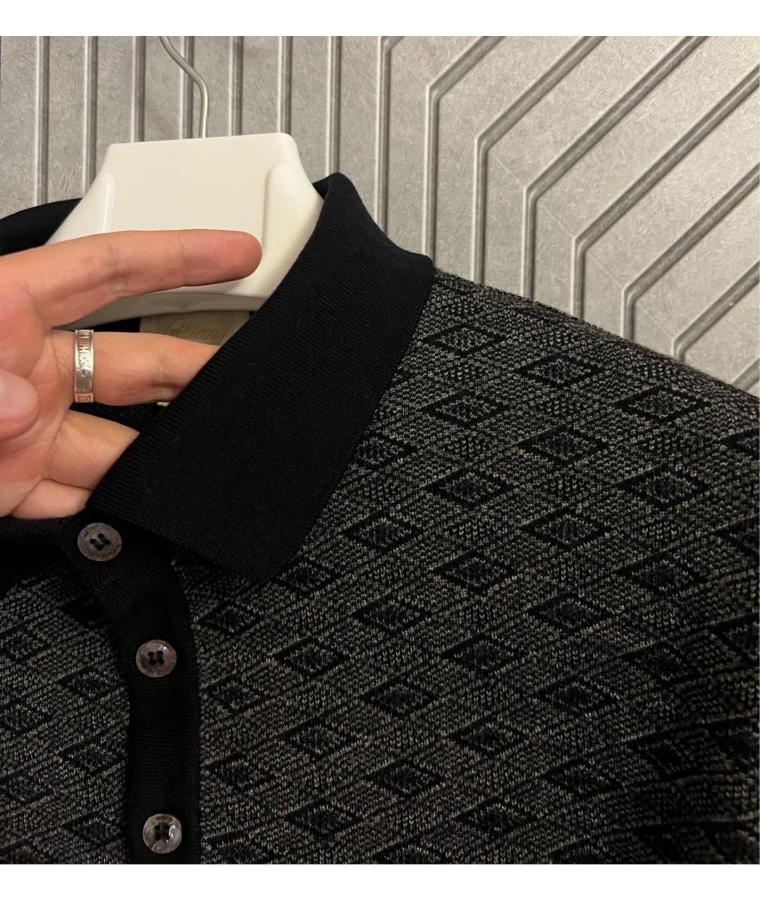 BRIONI Серый шерстяной джемпер / свитер, фото 4