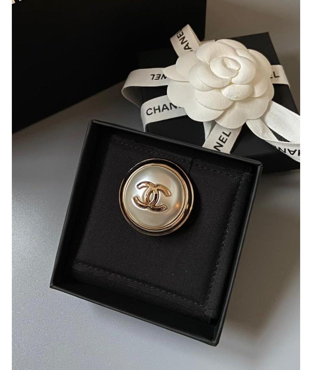 CHANEL Золотая латунная булавка / брошь, фото 3