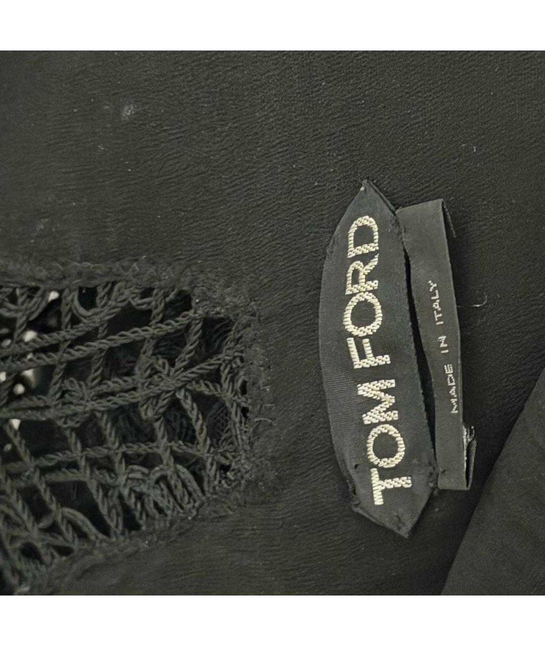 TOM FORD Черное хлопковое коктейльное платье, фото 4