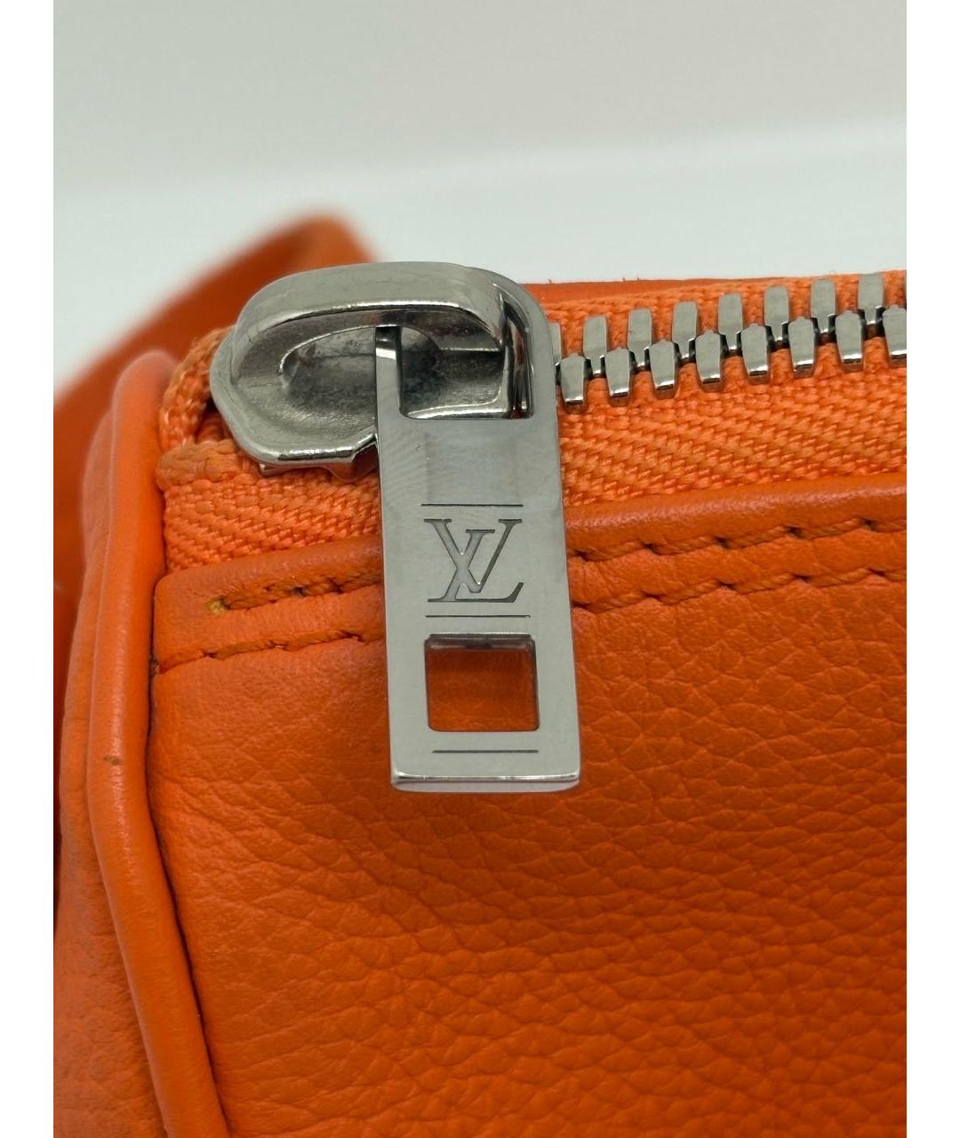LOUIS VUITTON Оранжевая кожаная сумка на плечо, фото 4