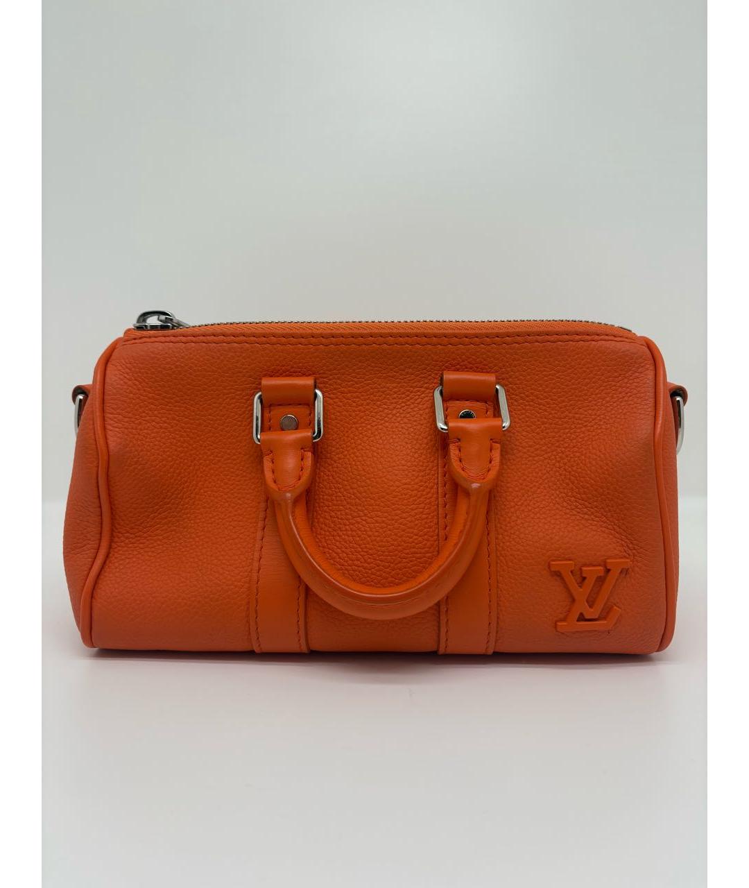 LOUIS VUITTON Оранжевая кожаная сумка на плечо, фото 2