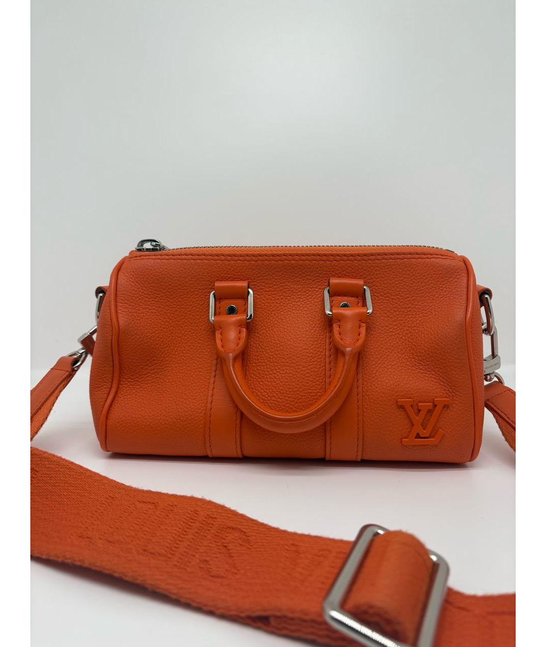 LOUIS VUITTON Оранжевая кожаная сумка на плечо, фото 8