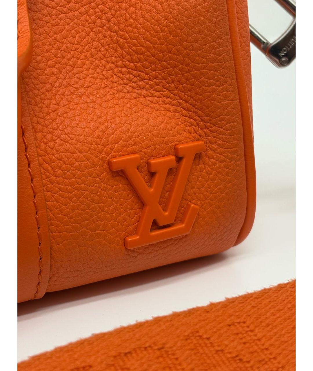 LOUIS VUITTON Оранжевая кожаная сумка на плечо, фото 3