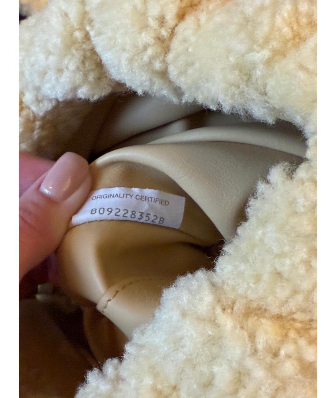 BOTTEGA VENETA Желтая меховая сумка с короткими ручками, фото 8