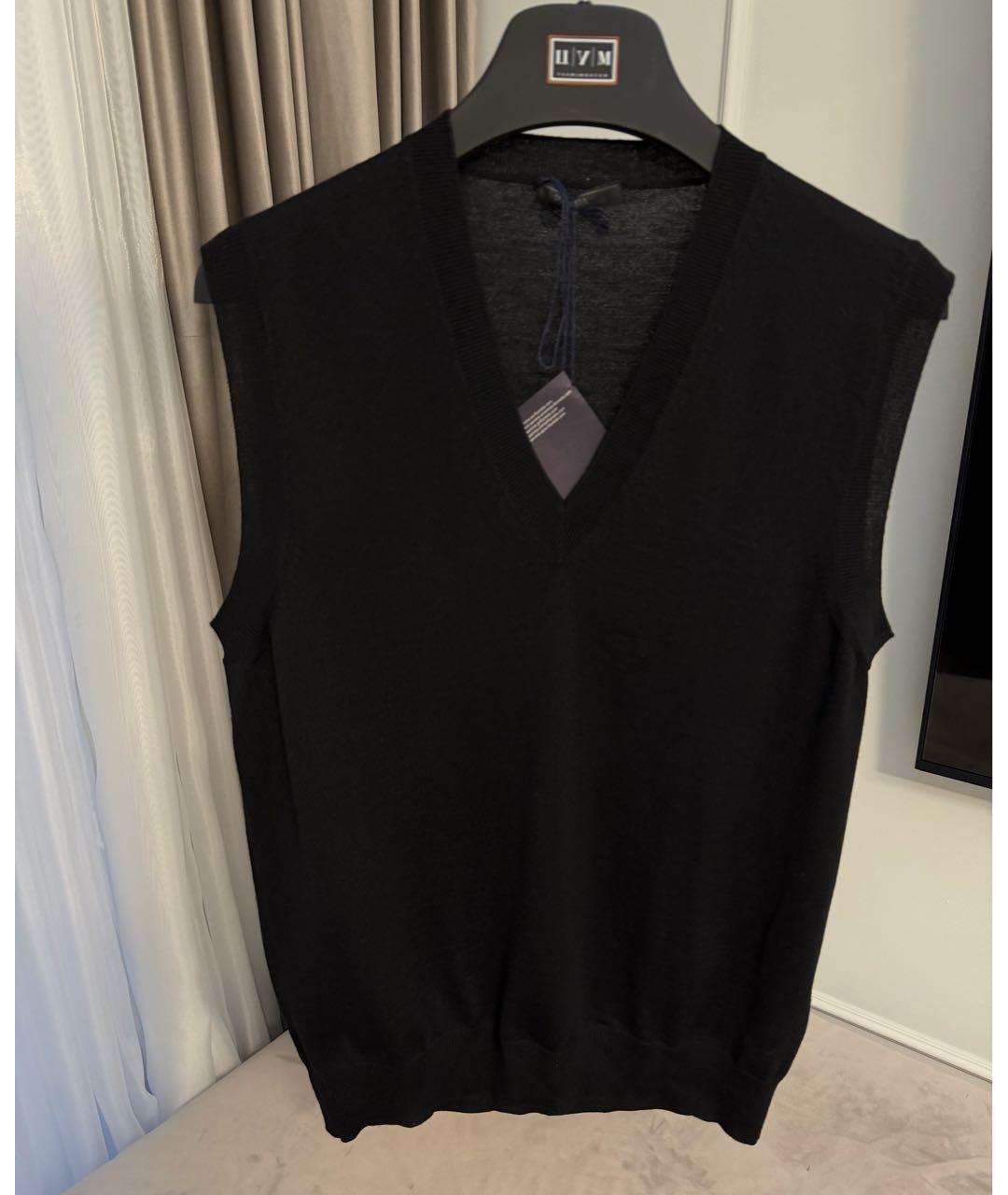 PRADA Черная шерстяная жилетка, фото 9