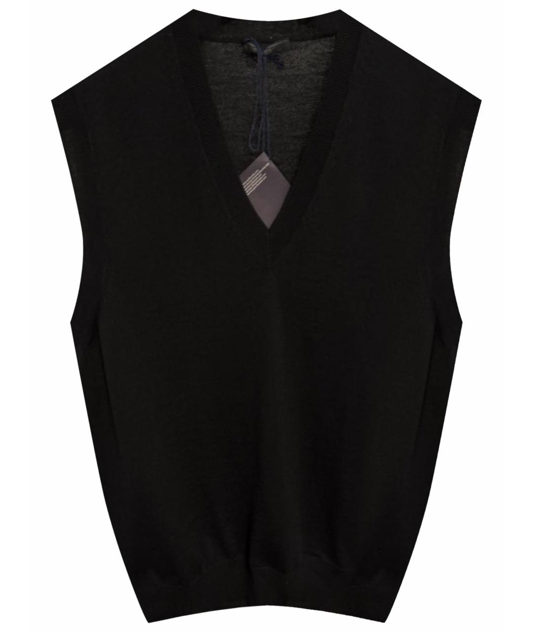 PRADA Черная шерстяная жилетка, фото 1