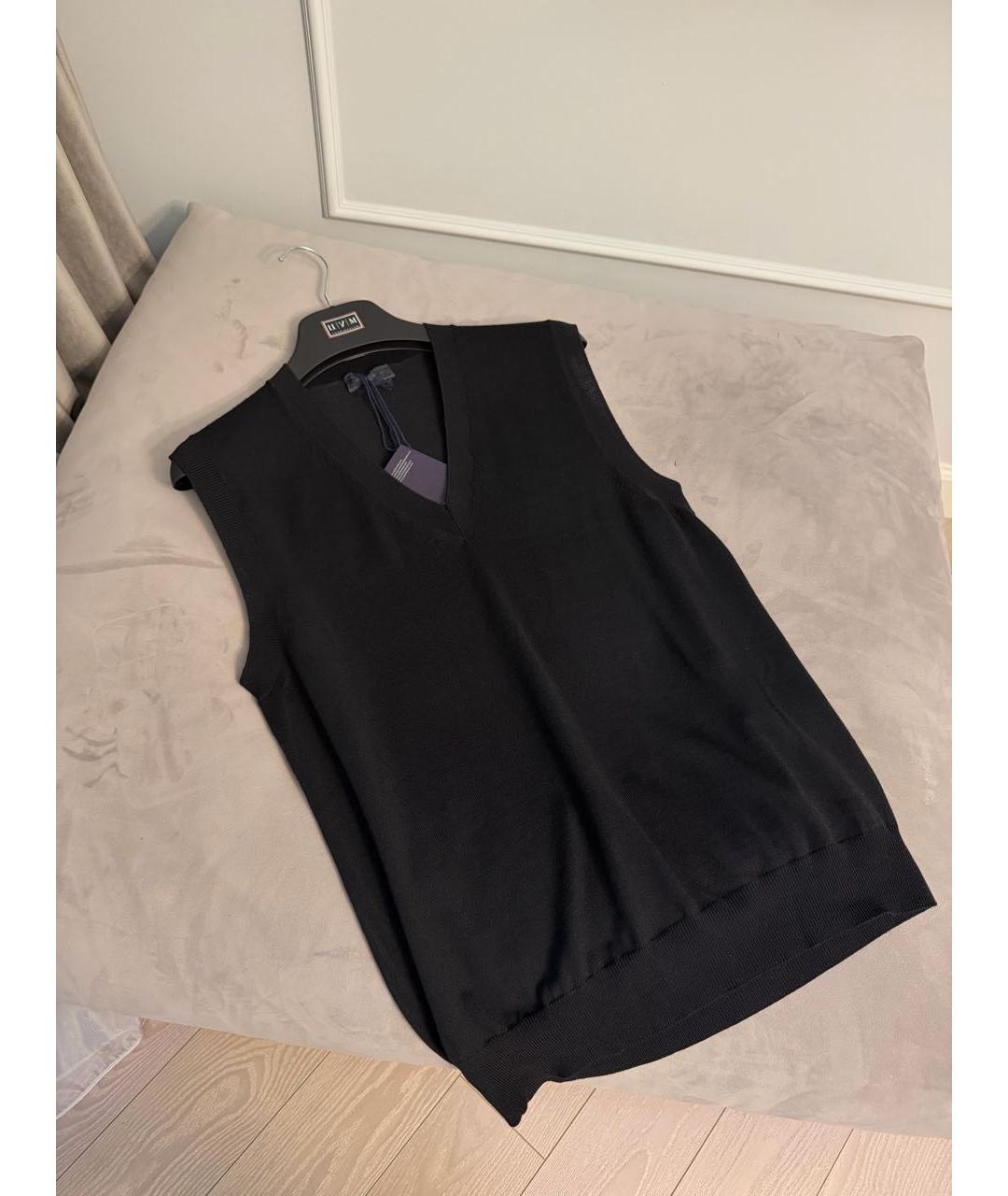 PRADA Черная шерстяная жилетка, фото 2