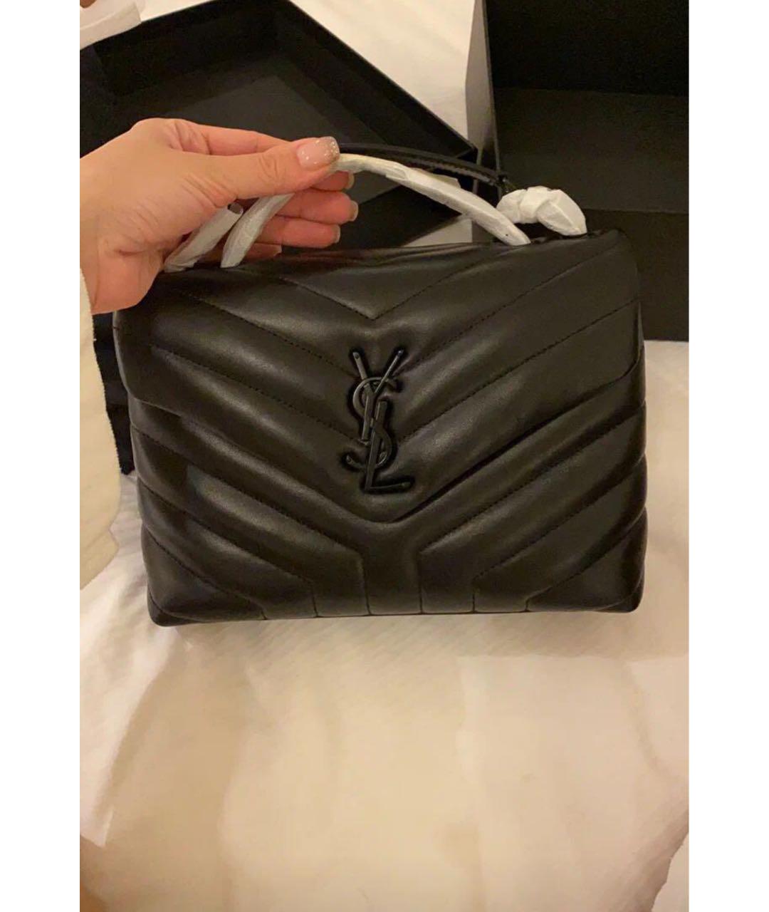 SAINT LAURENT Черная кожаная сумка через плечо, фото 9