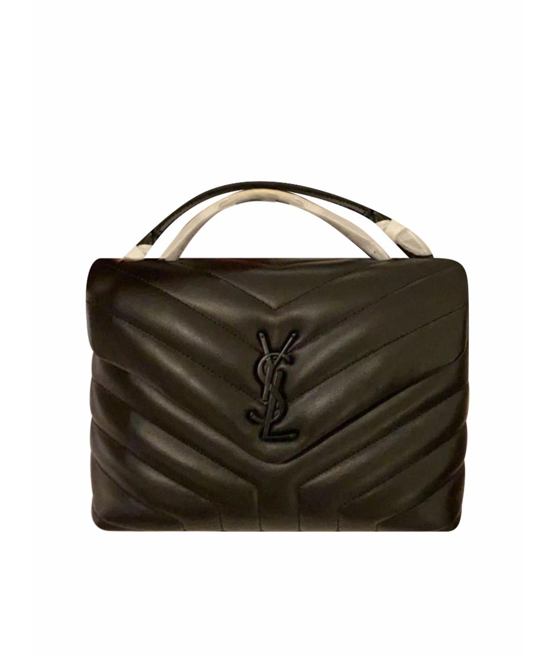 SAINT LAURENT Черная кожаная сумка через плечо, фото 1