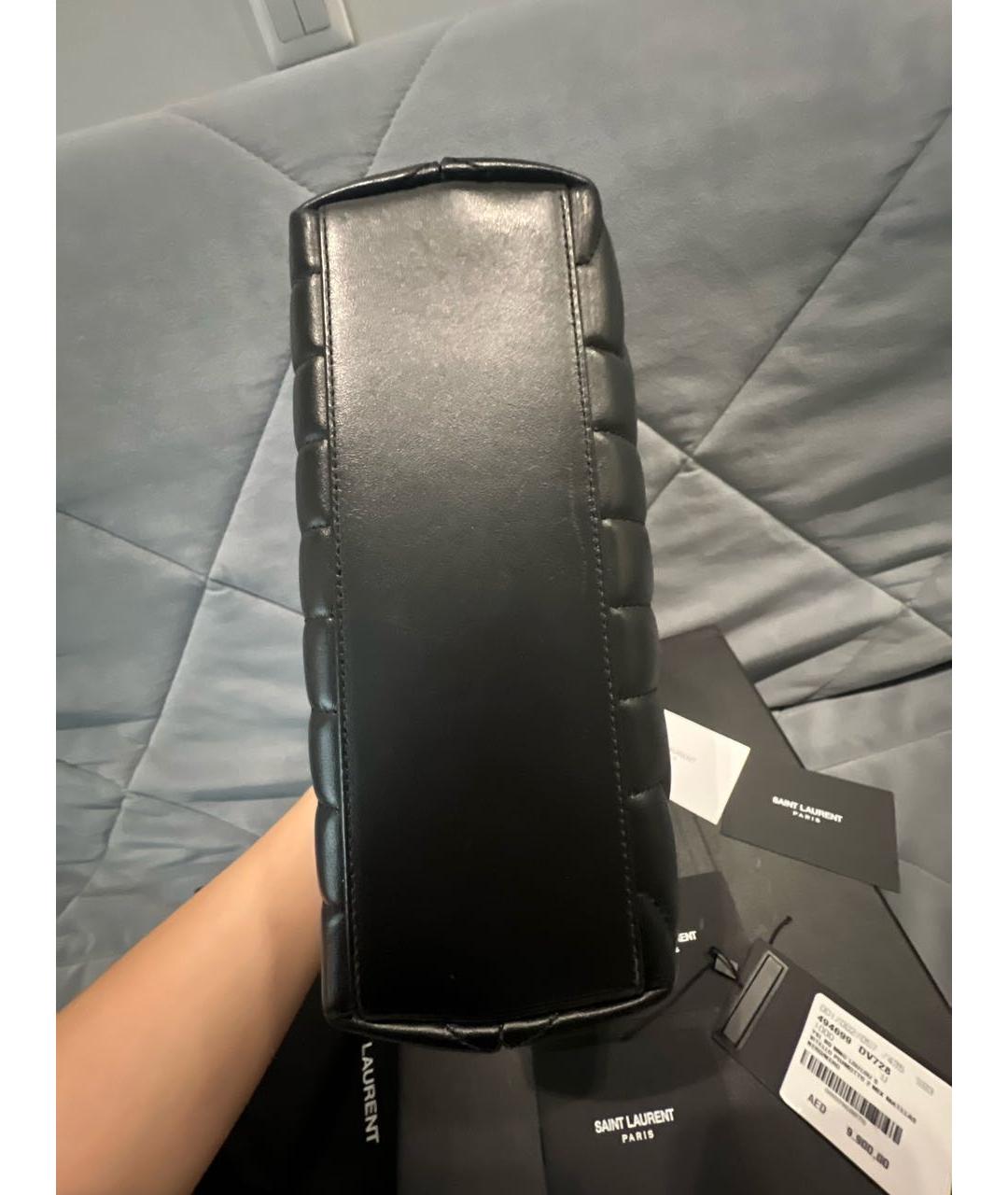 SAINT LAURENT Черная кожаная сумка через плечо, фото 7