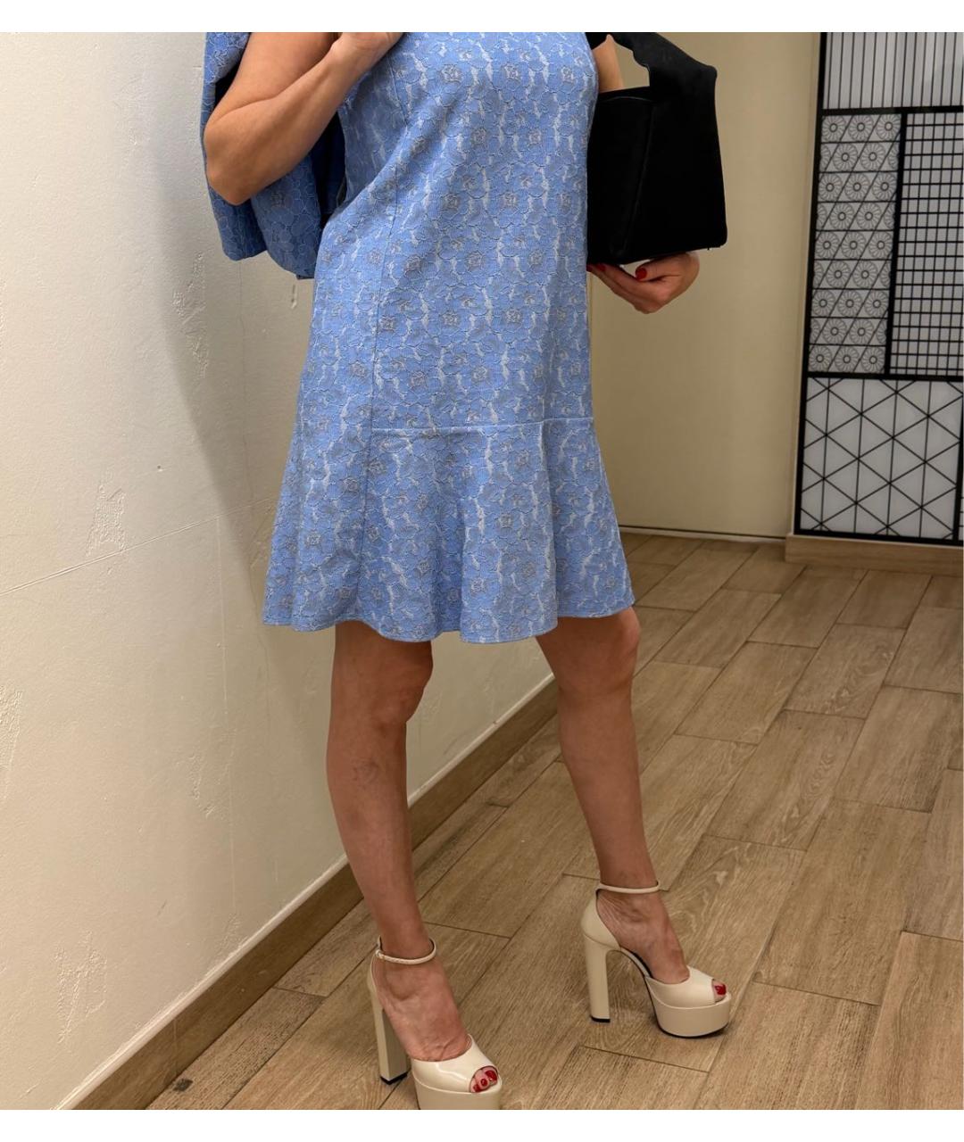 ERMANNO SCERVINO Голубое повседневное платье, фото 8