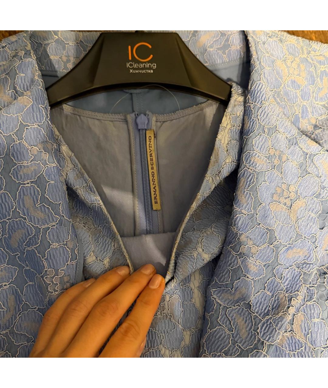 ERMANNO SCERVINO Голубое повседневное платье, фото 5