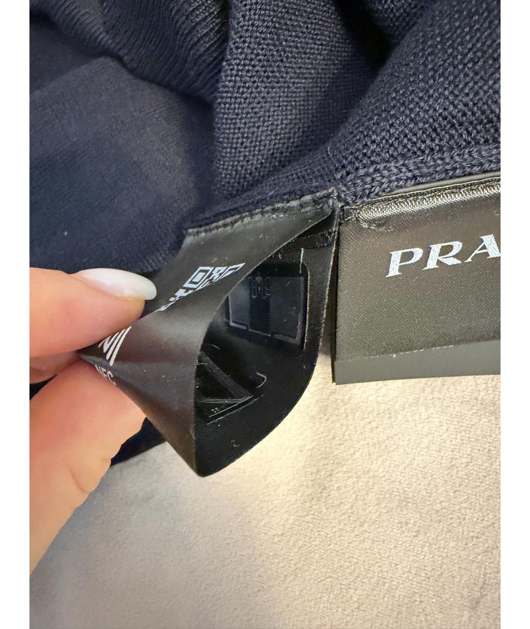 PRADA Темно-синий шерстяной джемпер / свитер, фото 8