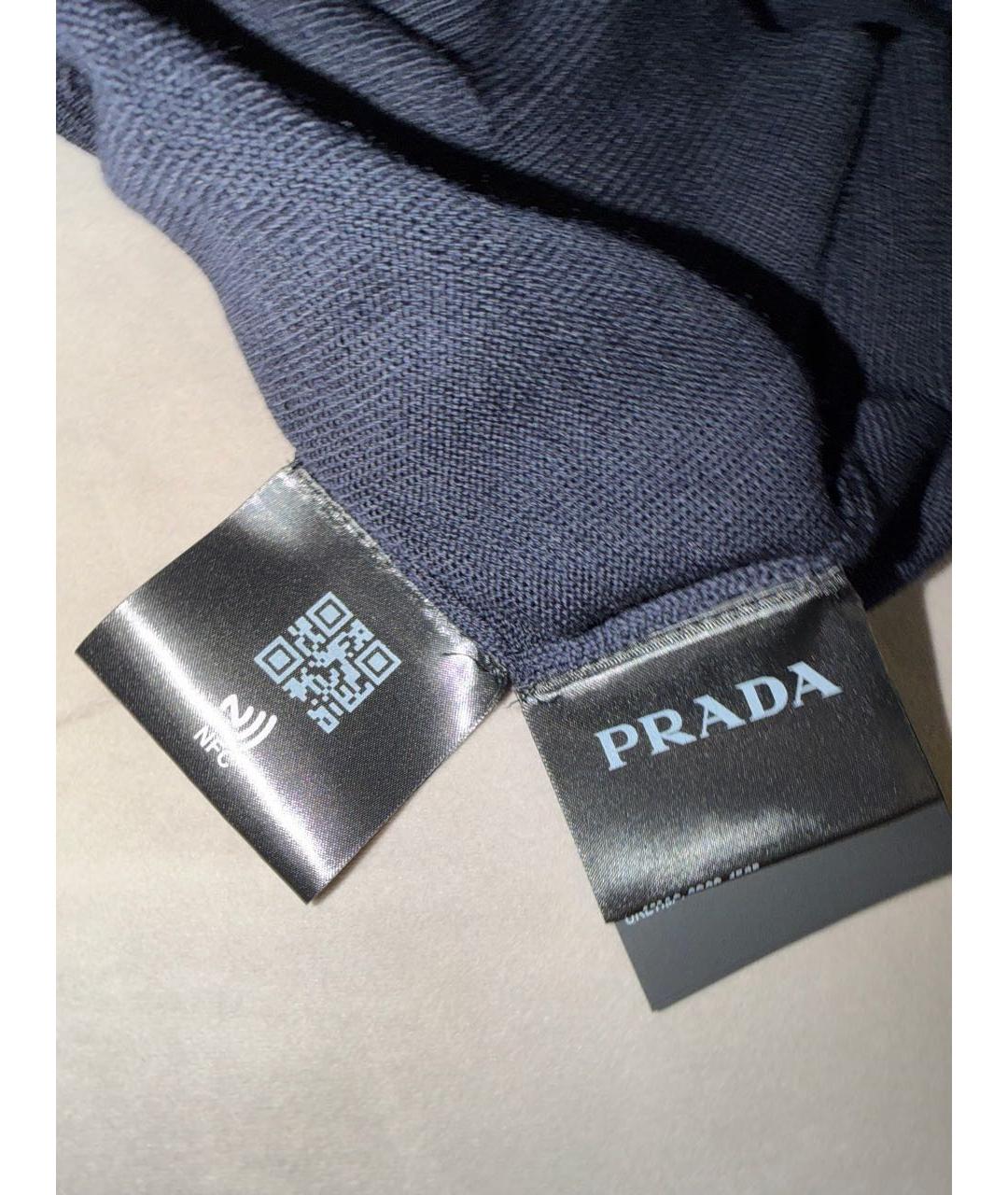 PRADA Темно-синий шерстяной джемпер / свитер, фото 5