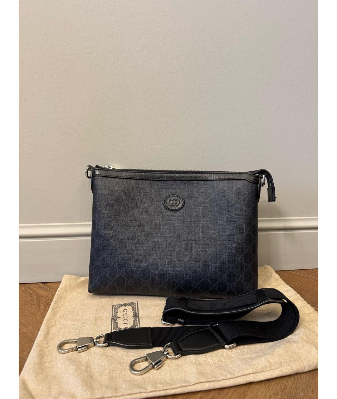 GUCCI Черная барсетка, фото 2