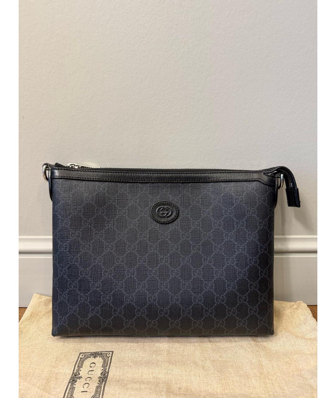 GUCCI Черная барсетка, фото 9