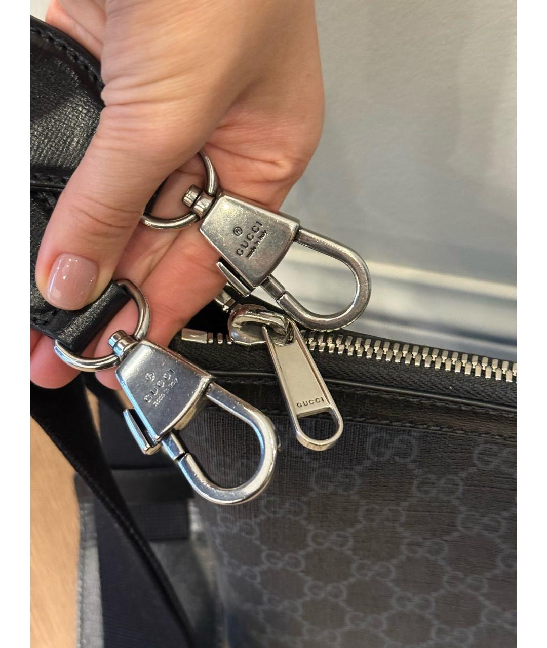 GUCCI Черная барсетка, фото 5