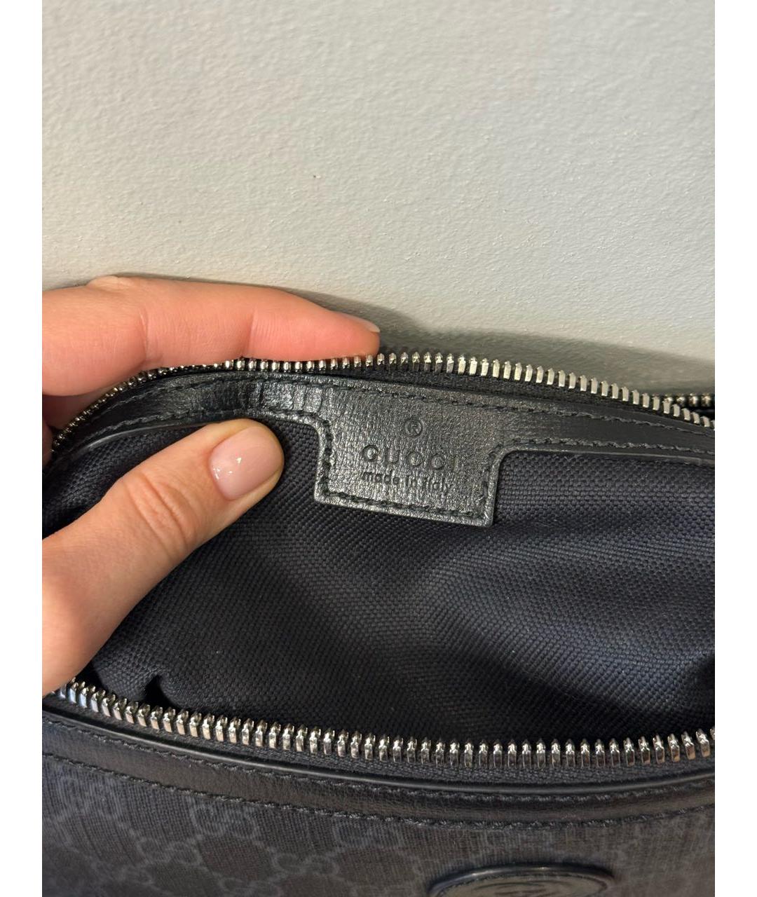 GUCCI Черная барсетка, фото 6