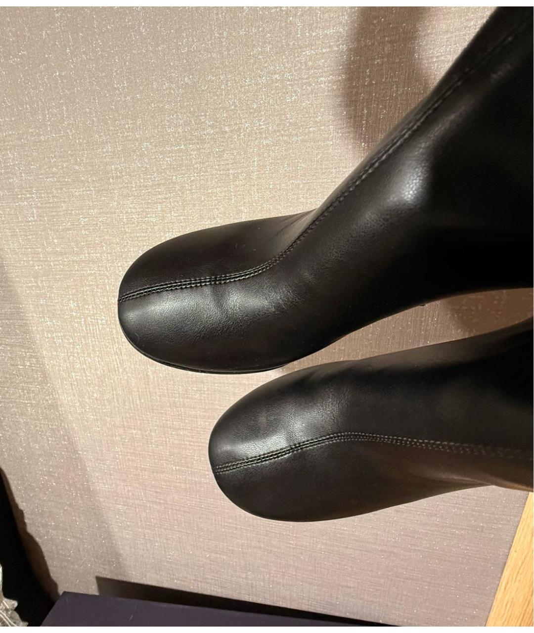 LE SILLA Черные кожаные ботфорты, фото 5