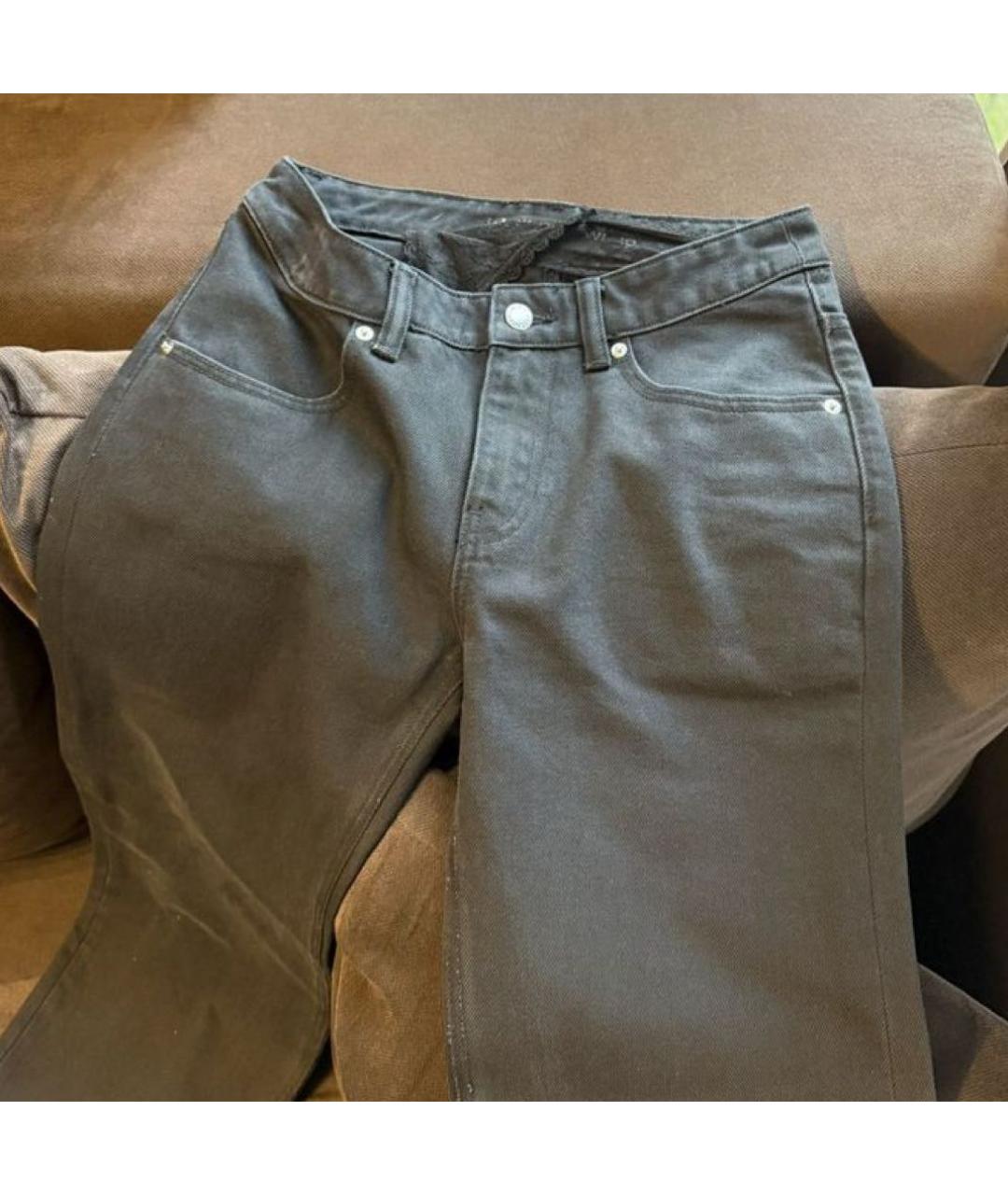 ALEXANDER WANG Черные хлопковые прямые джинсы, фото 3