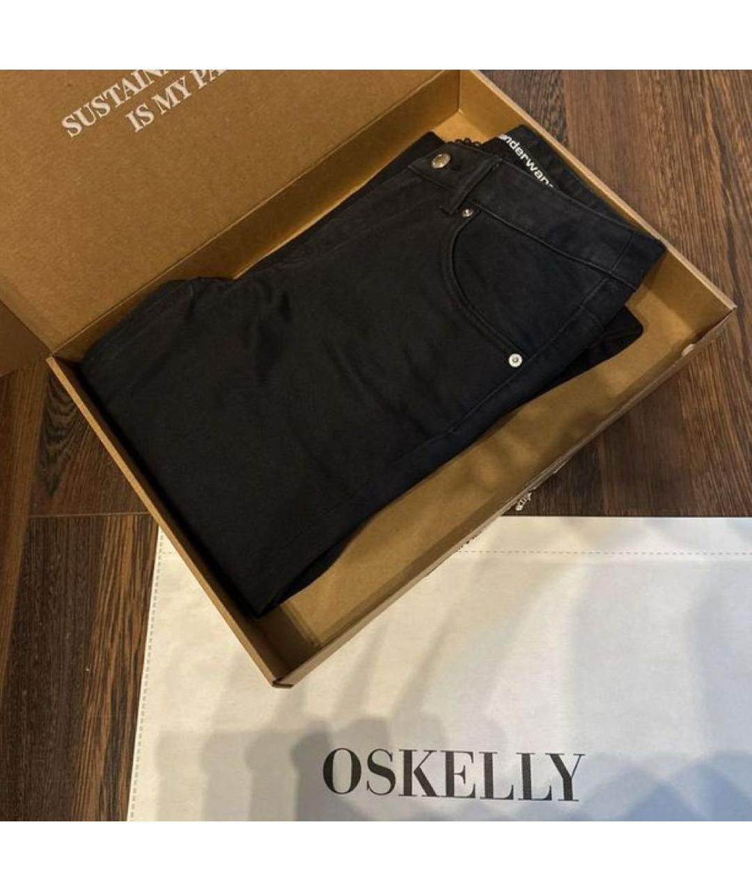 ALEXANDER WANG Черные хлопковые прямые джинсы, фото 4