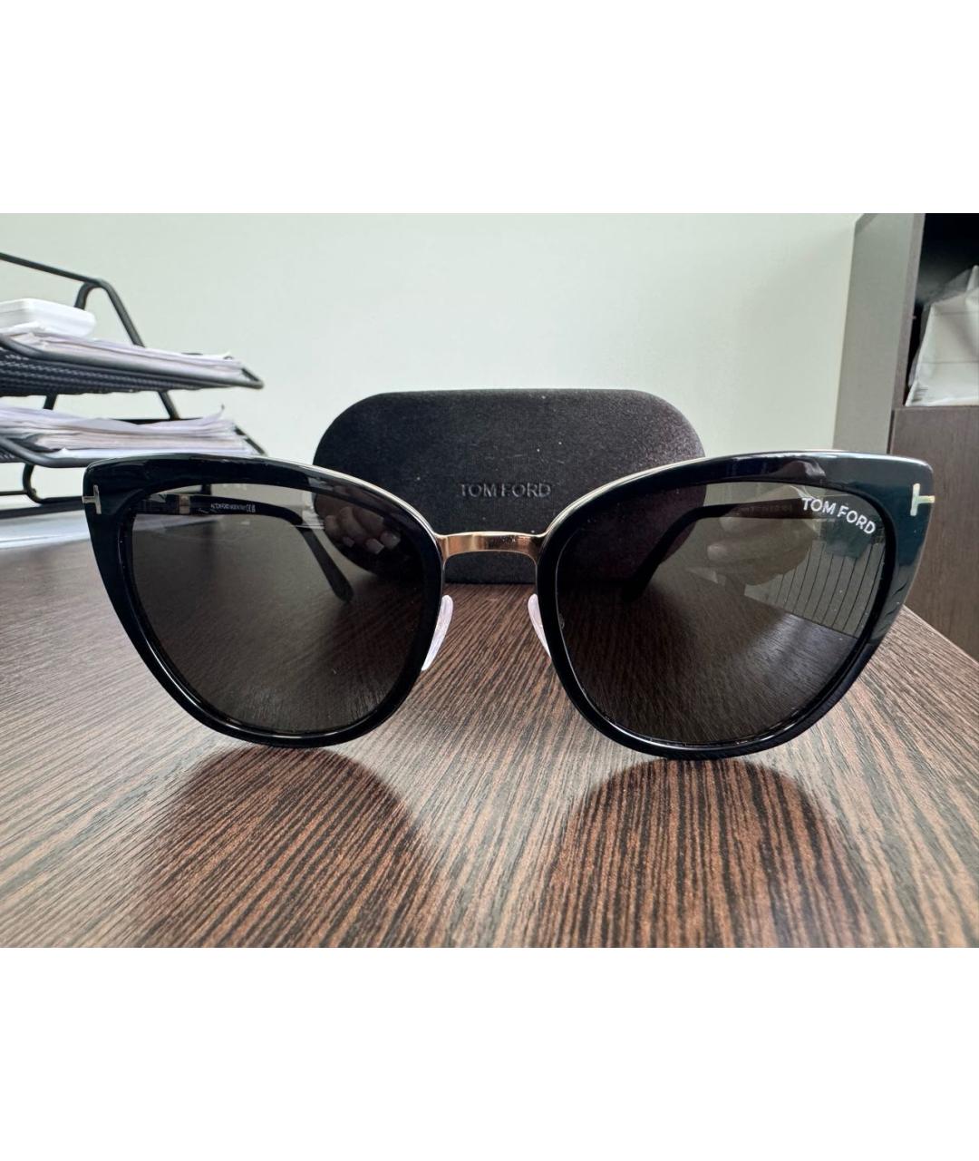 TOM FORD Черные металлические солнцезащитные очки, фото 5