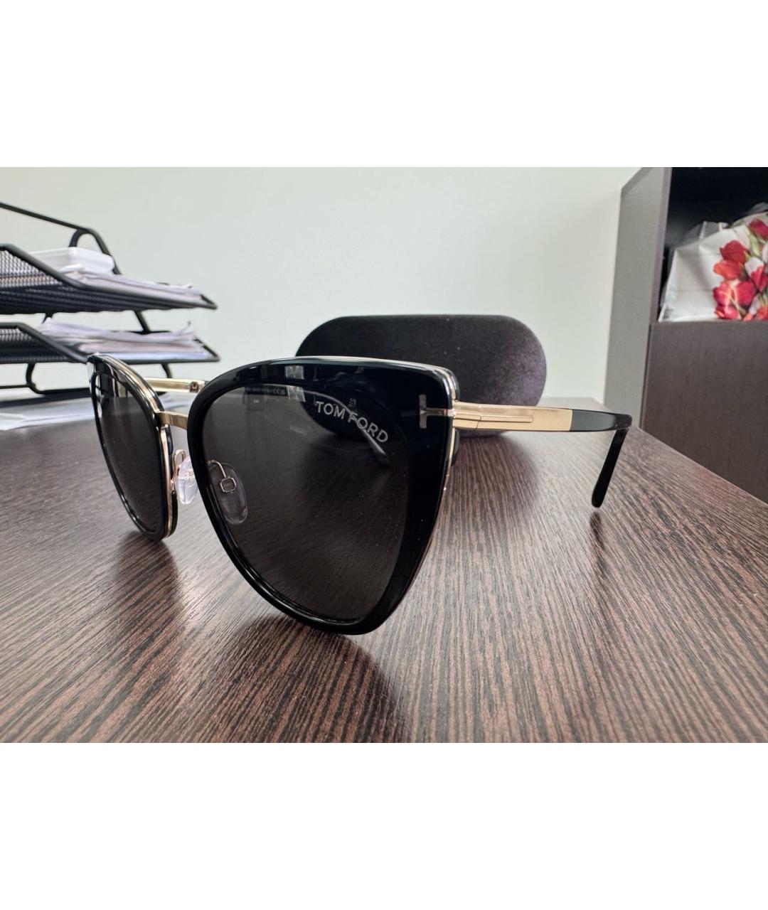 TOM FORD Черные металлические солнцезащитные очки, фото 2