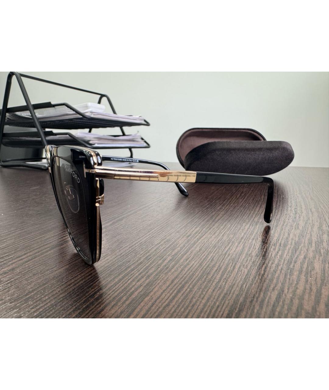 TOM FORD Черные металлические солнцезащитные очки, фото 3