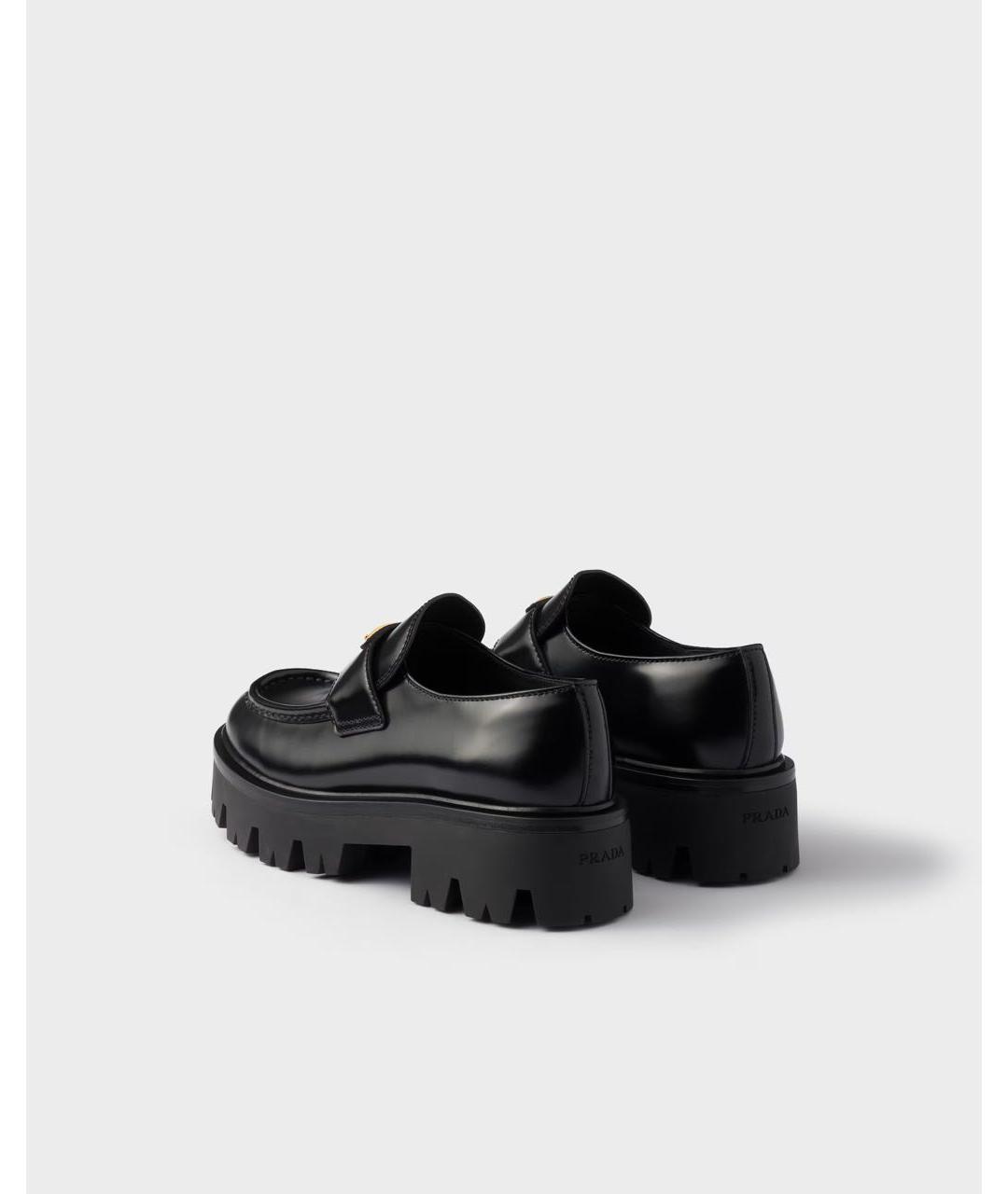 PRADA Черные кожаные лоферы, фото 4