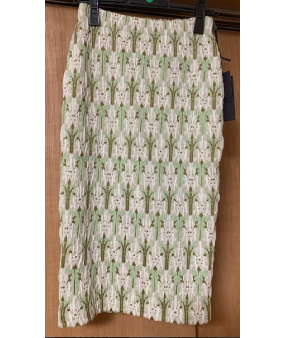 PRADA Мульти хлопковая юбка миди, фото 2