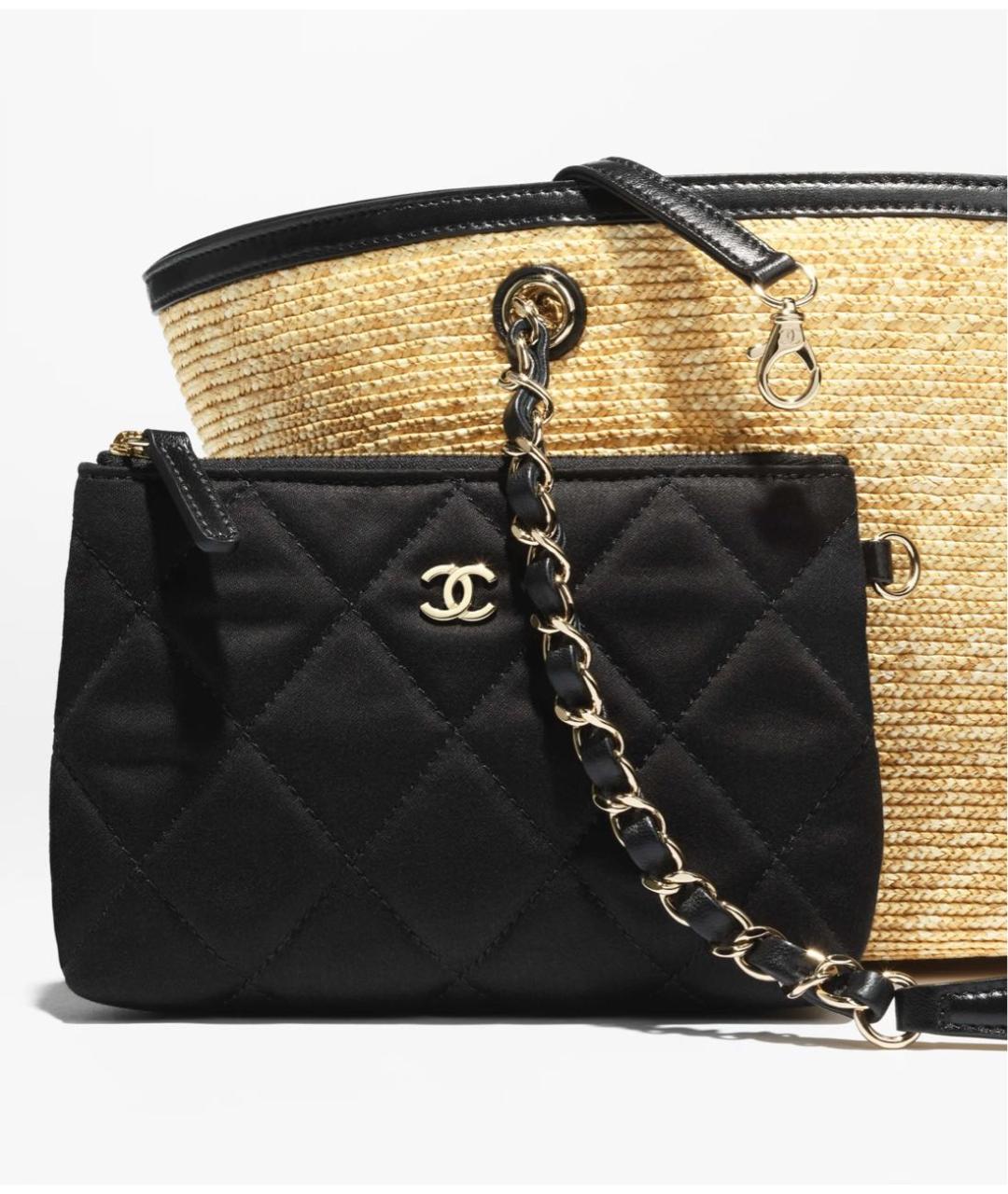 CHANEL Черная кожаная сумка тоут, фото 2