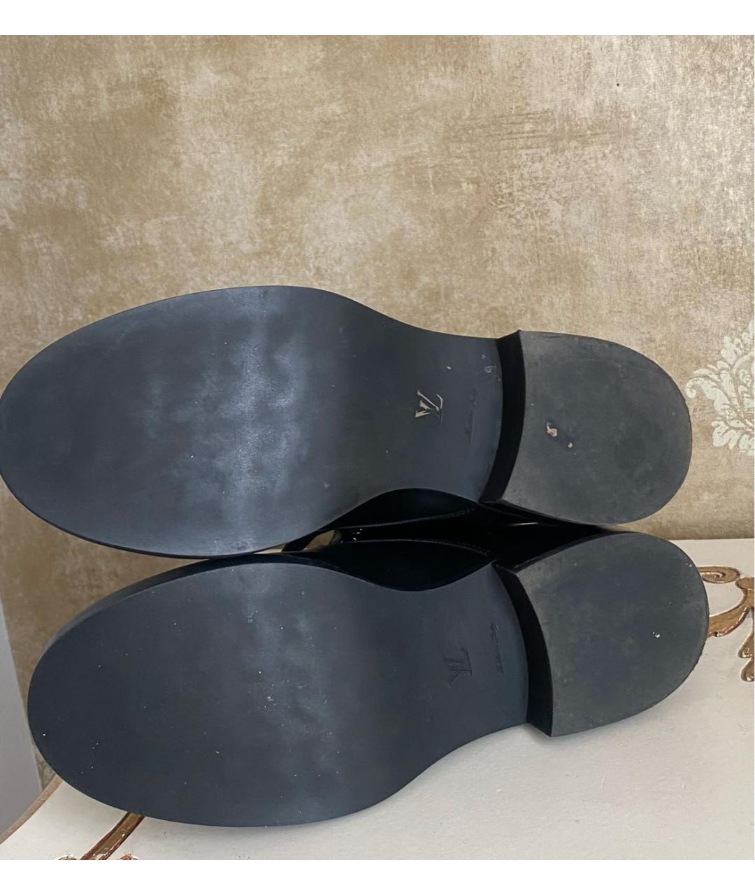 LOUIS VUITTON Черные кожаные ботинки, фото 7