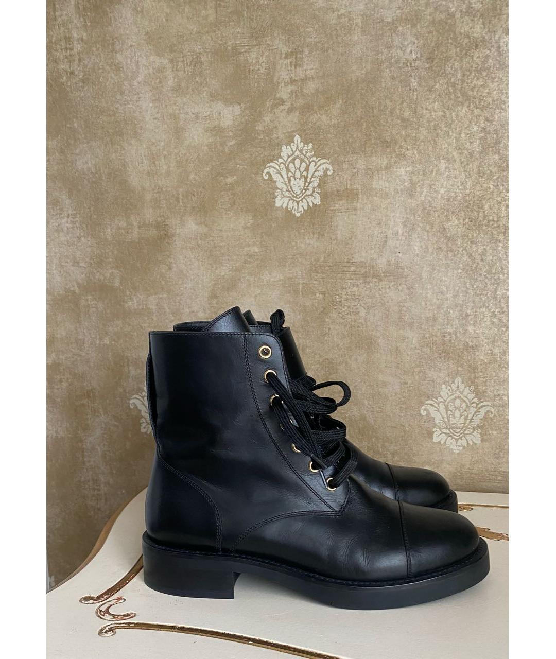 LOUIS VUITTON Черные кожаные ботинки, фото 4