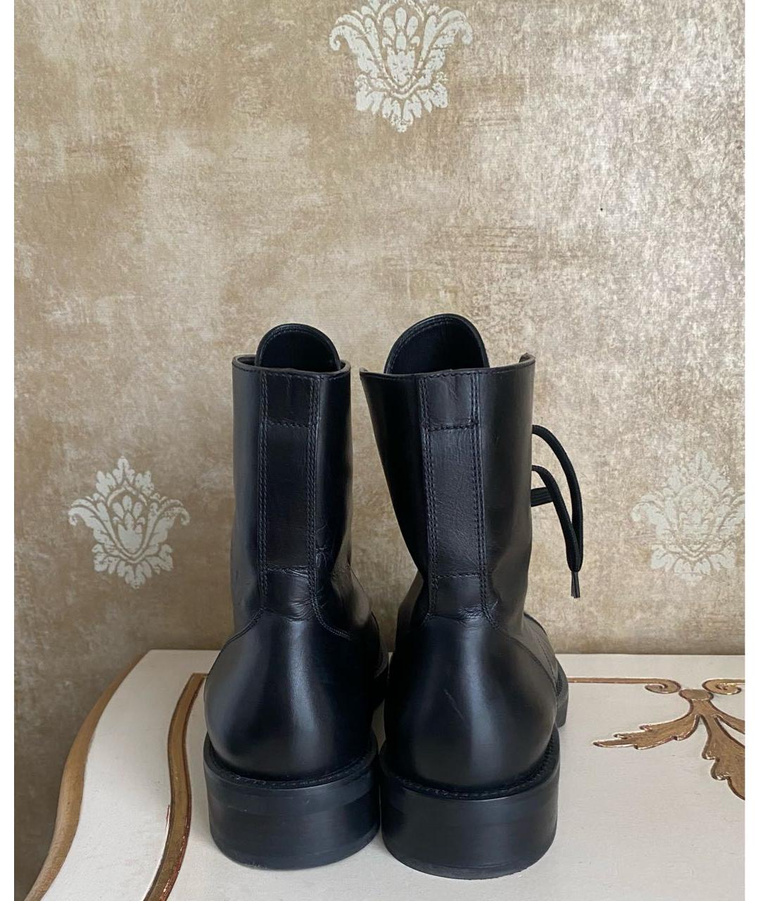 LOUIS VUITTON Черные кожаные ботинки, фото 5