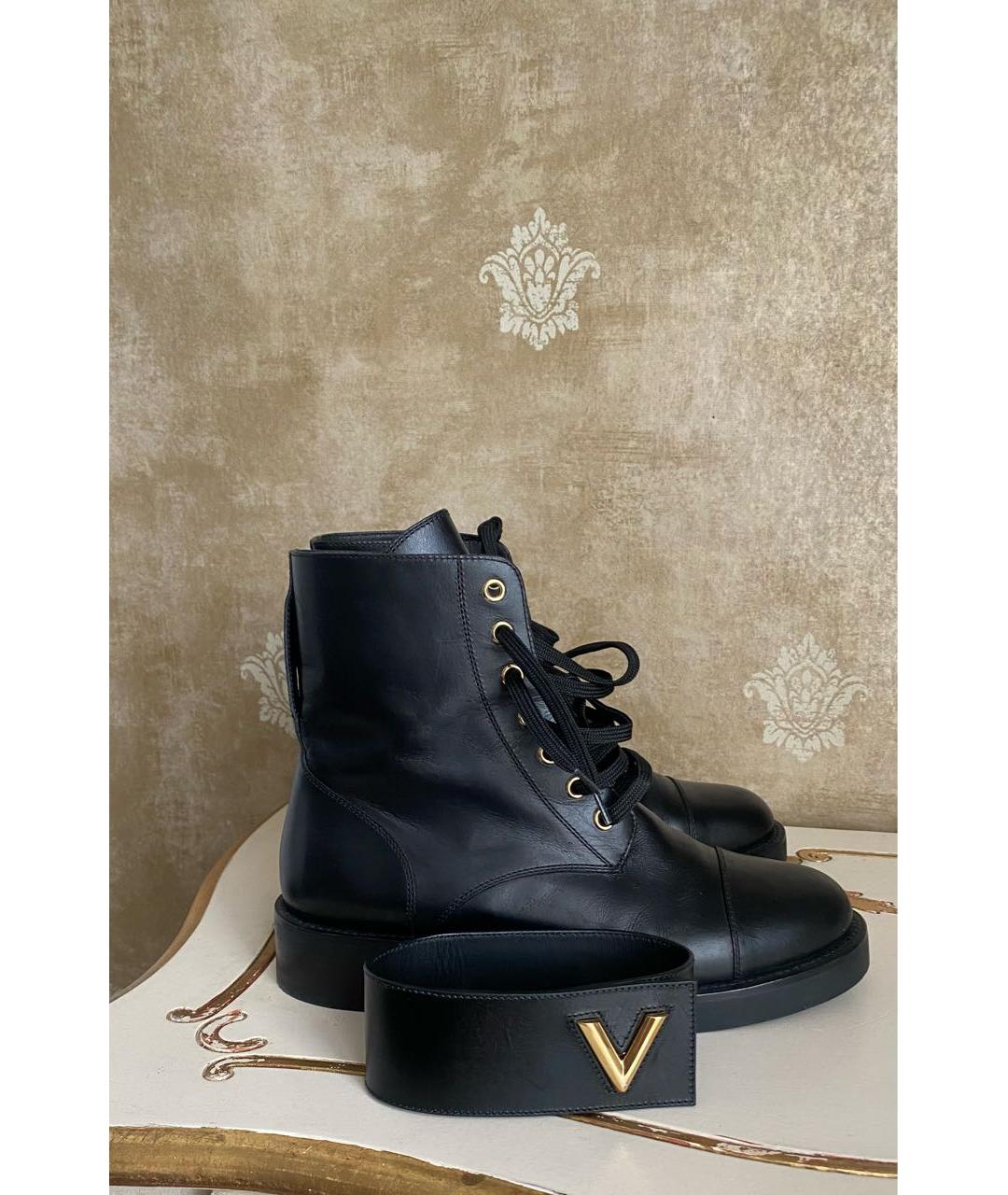 LOUIS VUITTON Черные кожаные ботинки, фото 3