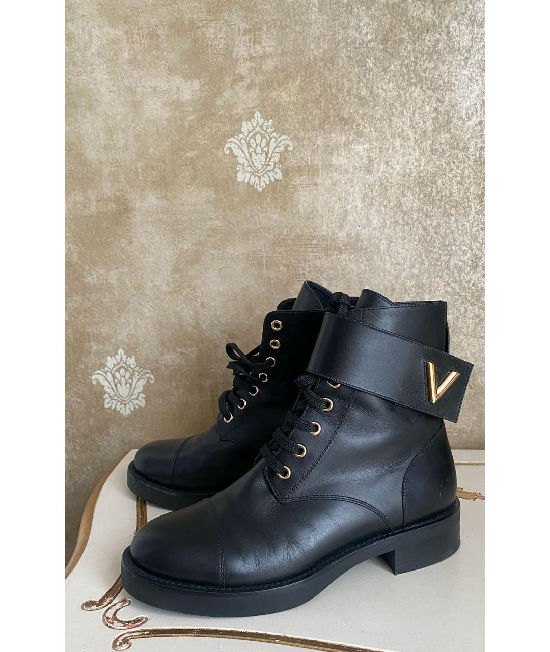LOUIS VUITTON Черные кожаные ботинки, фото 8