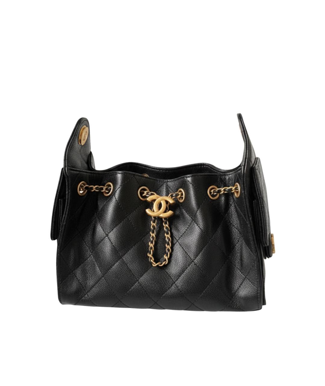 CHANEL Черная кожаная сумка тоут, фото 1