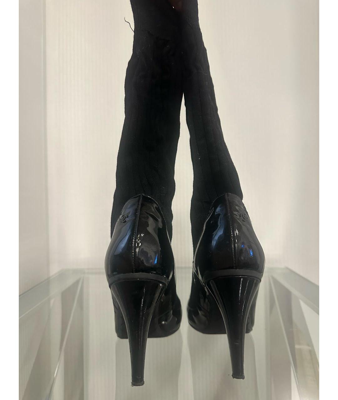 CHANEL Черные туфли из лакированной кожи, фото 2