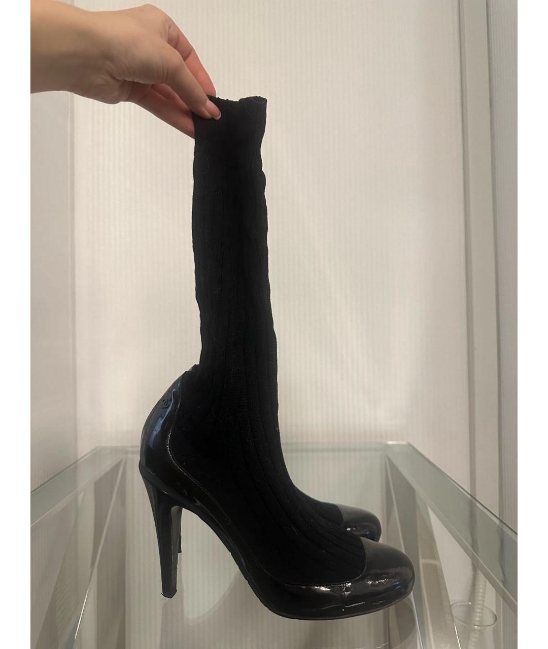 CHANEL Черные туфли из лакированной кожи, фото 5