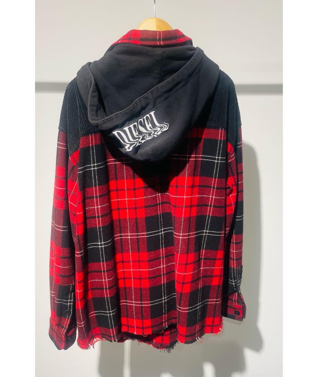 DIESEL Красная шерстяная кэжуал рубашка, фото 2