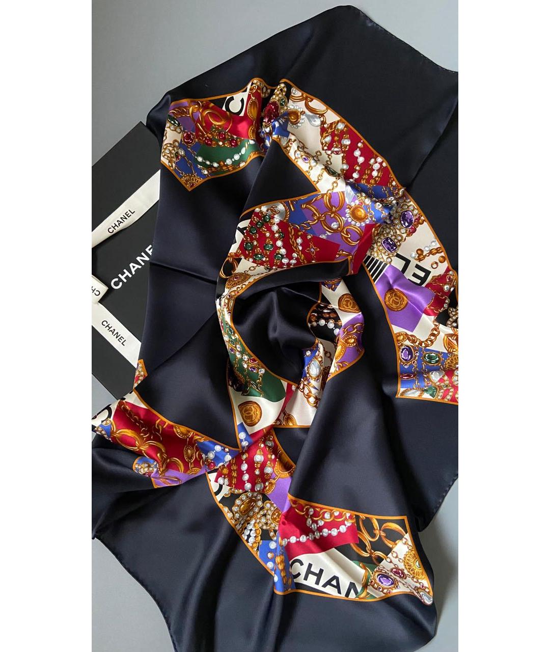 CHANEL Мульти шелковый платок, фото 2